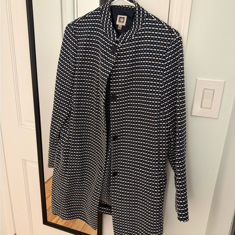 Anne Klein Black and White Trench Coat
